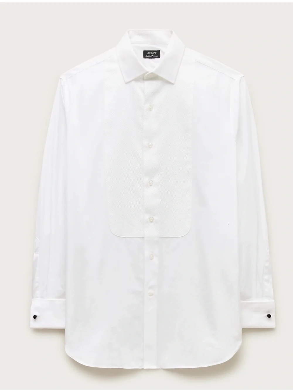 J. Crew White Tuxedo Shirt Ludlow Premium Slim Fine Cotton NWT 16.5/36 #2400